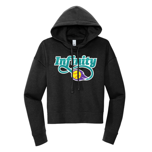 Infinity Teal Cropped Hoodie
