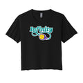 Infinity Teal Cropped Tee