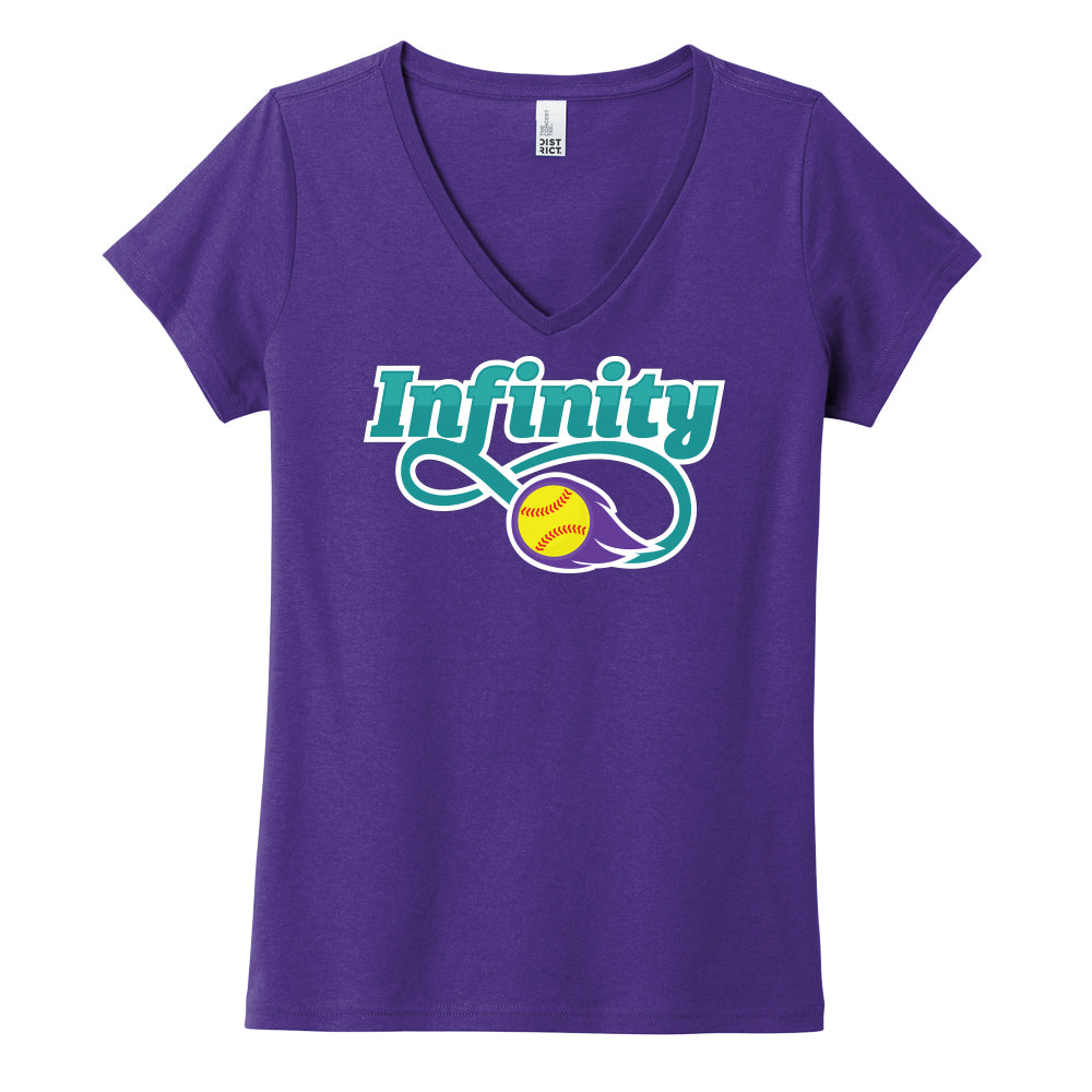 Infinity Teal Womens Fit V-Neck