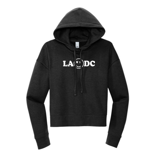 LADC Happy Face Cropped Hoodie