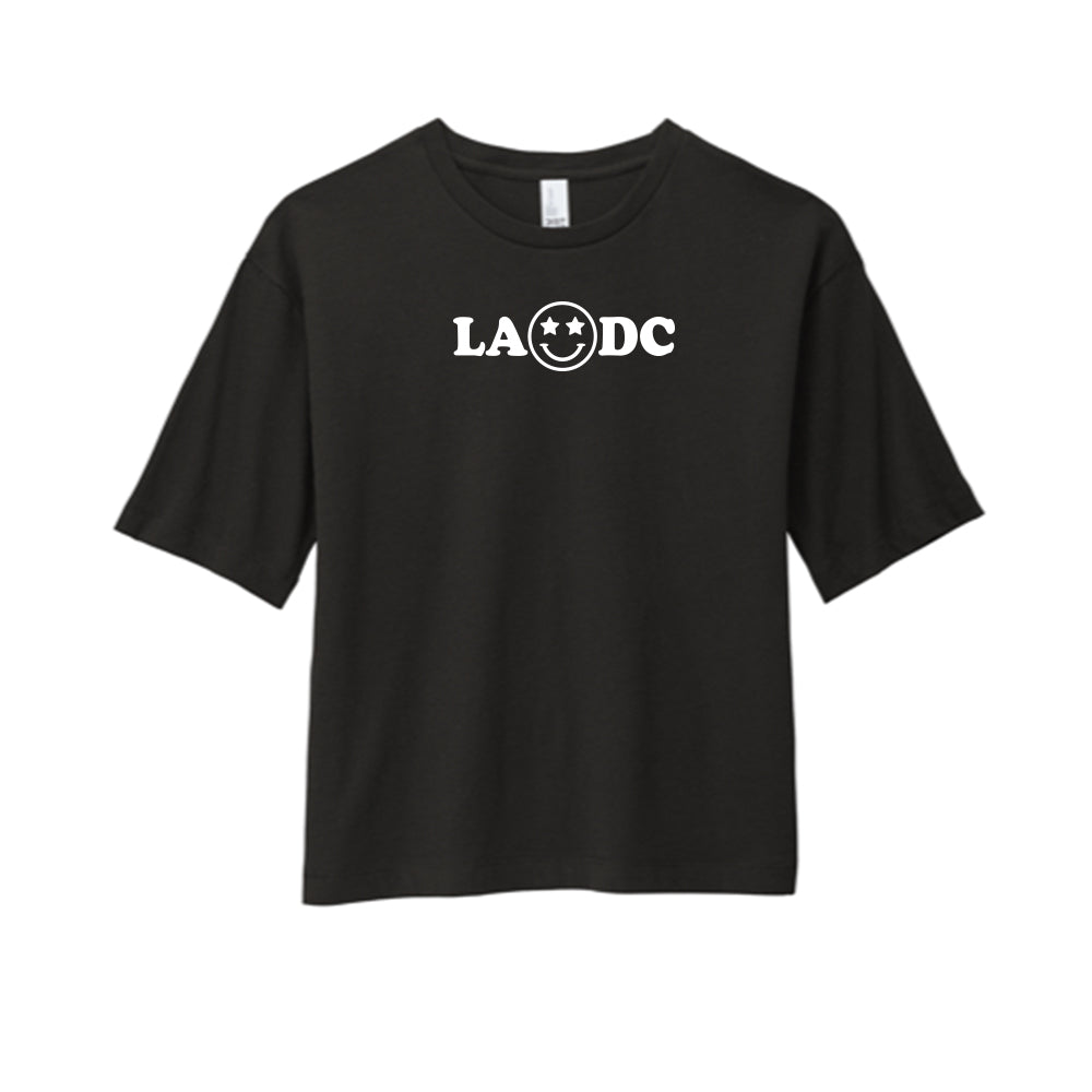 LADC Happy Face Cropped Tee