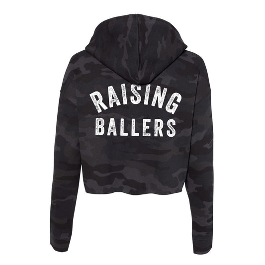 Raising Ballers Cropped Camo Hoodie