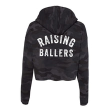 Load image into Gallery viewer, Raising Ballers Cropped Camo Hoodie