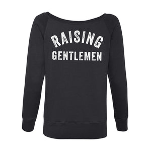 Raising Gentlemen off the shoulder sweatshirt