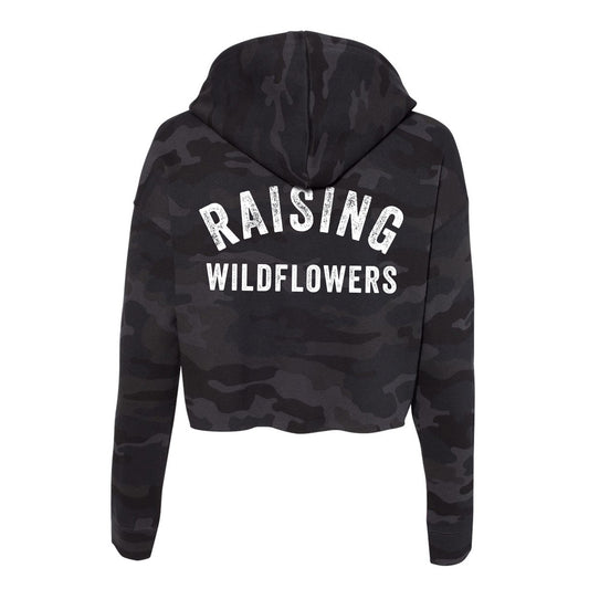 Raising Wildflowers Cropped Camo Hoodie