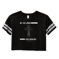 By His Jabs Striped Cropped Tee