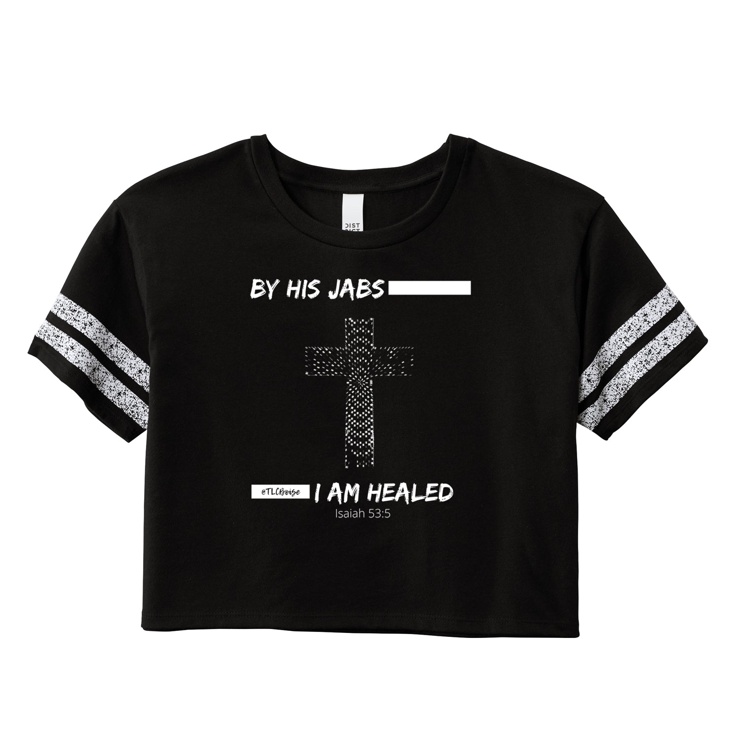 By His Jabs Striped Cropped Tee