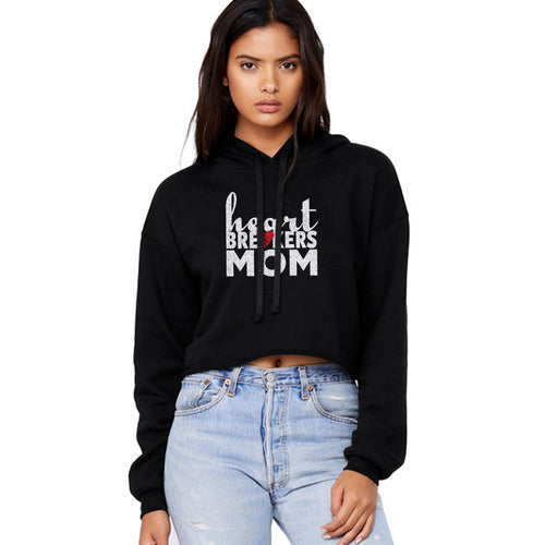 Heartbreakers Mom Cropped Hooded Sweatshirt