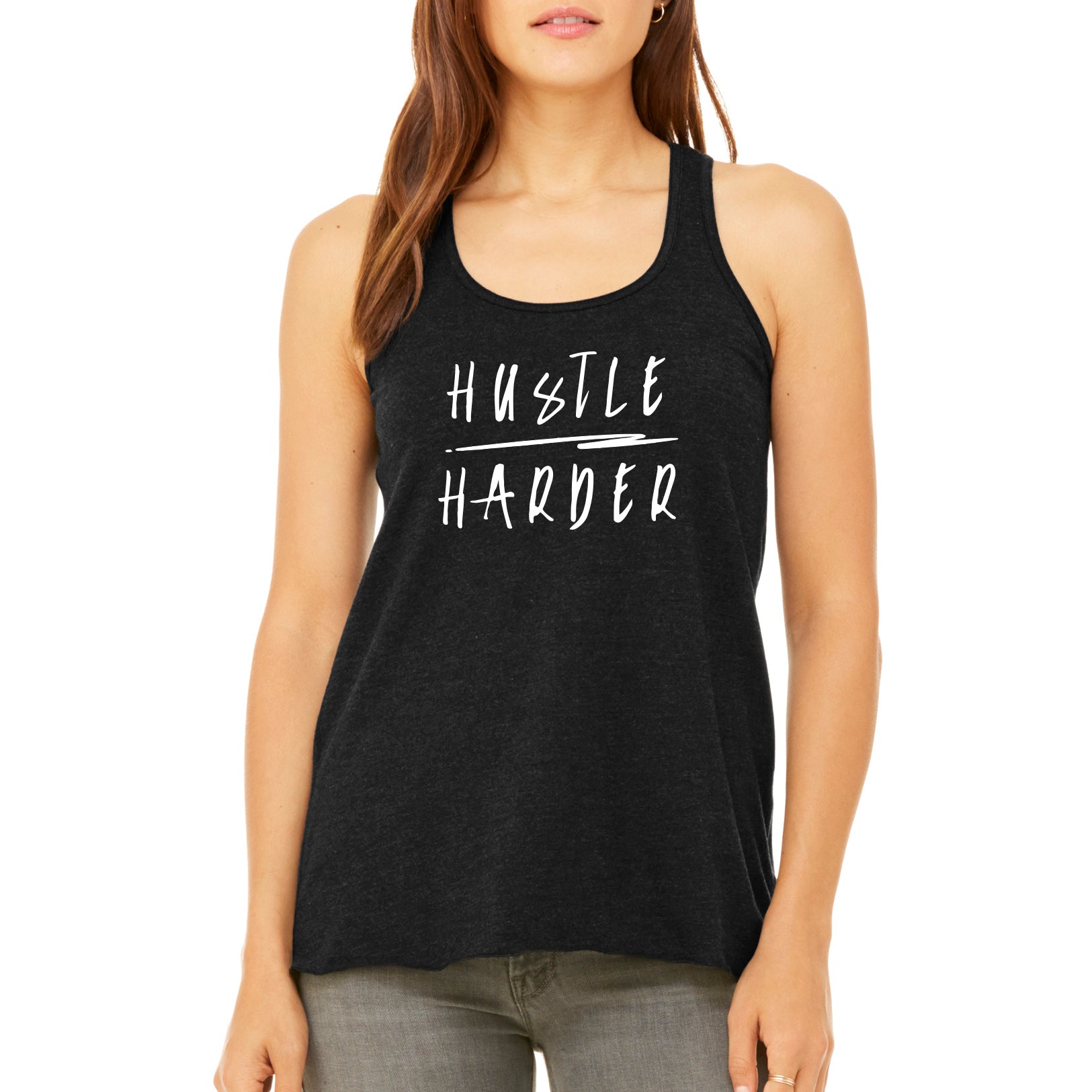 Hustle Harder Racerback Tank
