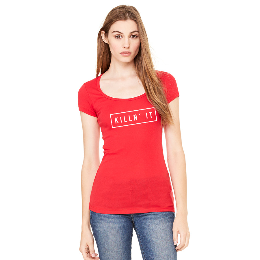 Killin it scoop neck tee