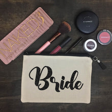 Load image into Gallery viewer, Bride (script) Makeup Bag