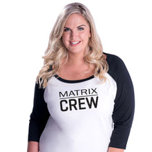 Load image into Gallery viewer, Matrix Crew Curvy Baseball Tee