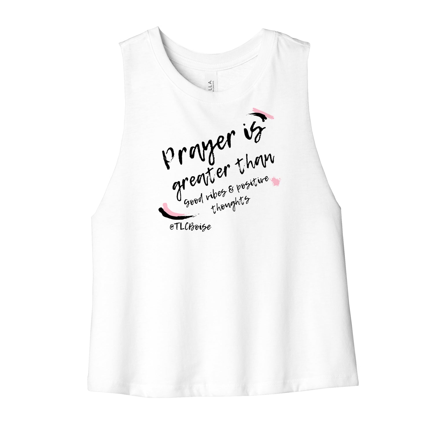 Prayer Is Cropped Womens Tank Top