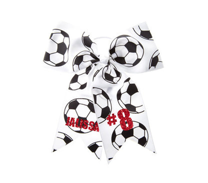 Custom Soccer Cheer Hair Bow