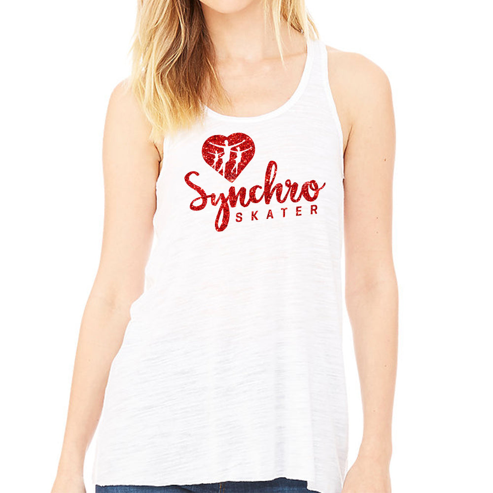 Synchronized Skater Racerback Tank (Heart)