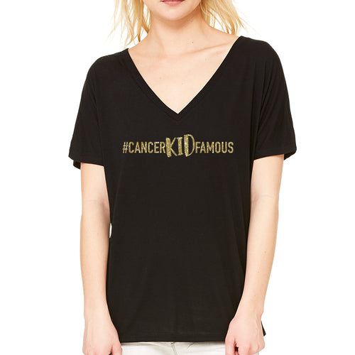 Cancer Kid Famous Slouchy V Neck Tee
