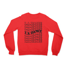 Load image into Gallery viewer, LA Dance Red and Black Puff Print Crewneck Sweatshirt (double-sided)
