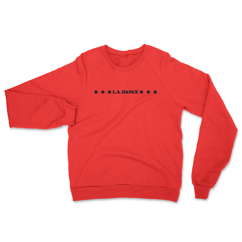 LA Dance Red and Black Puff Print Crewneck Sweatshirt (double-sided)