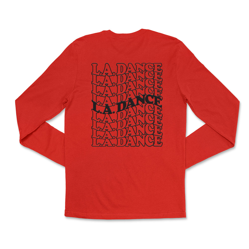 LA Dance Puff Print Long Sleeve Tee (double-sided)