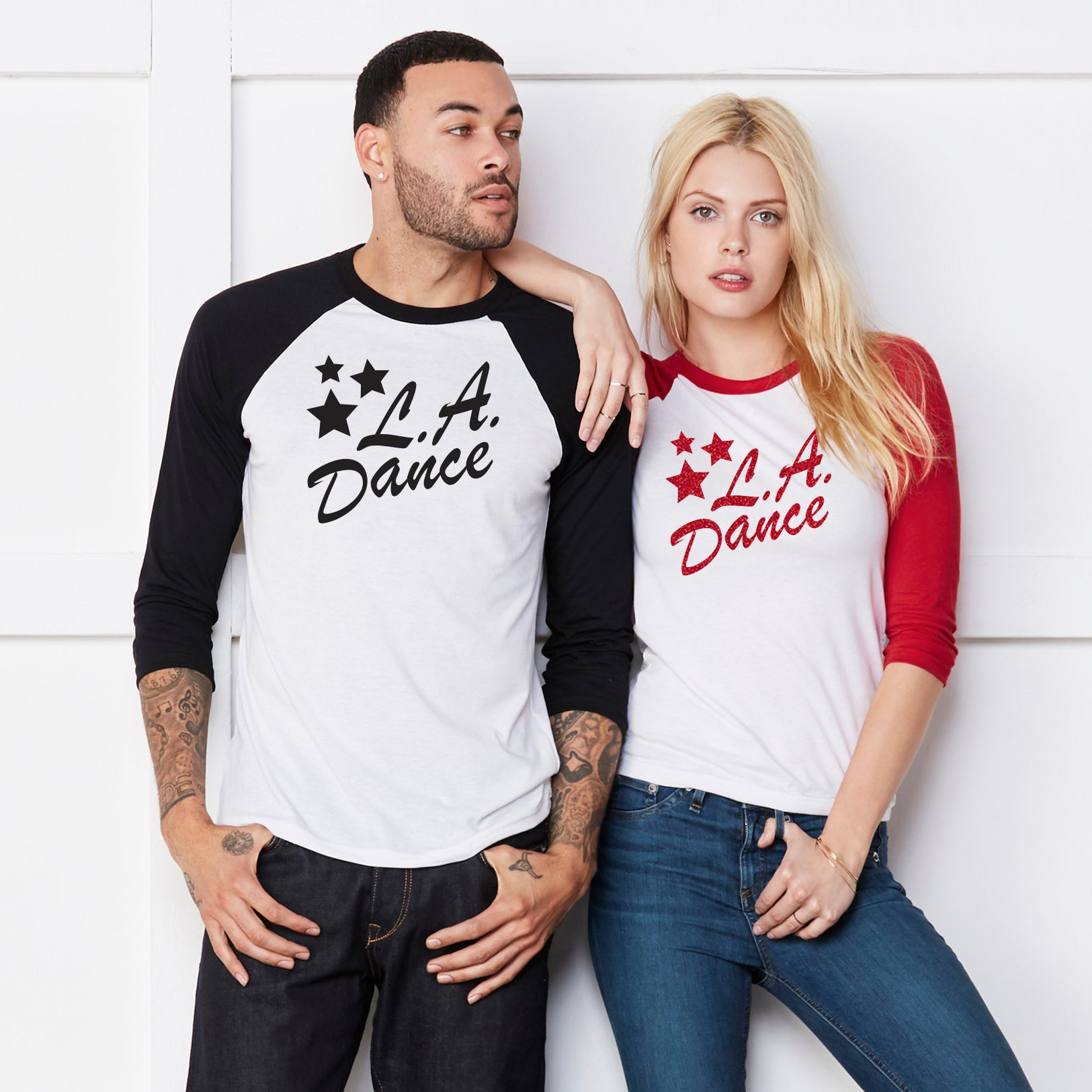 LA Dance Fan gear. Baseball Tee with LA Dance logo.