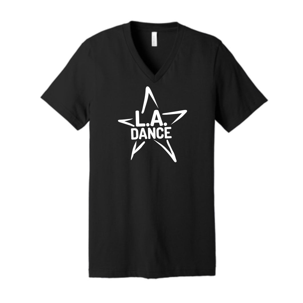 LA Dance (star) Unisex V Neck Tee