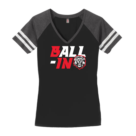 Lions Ball-IN Women's Game Day V-Neck
