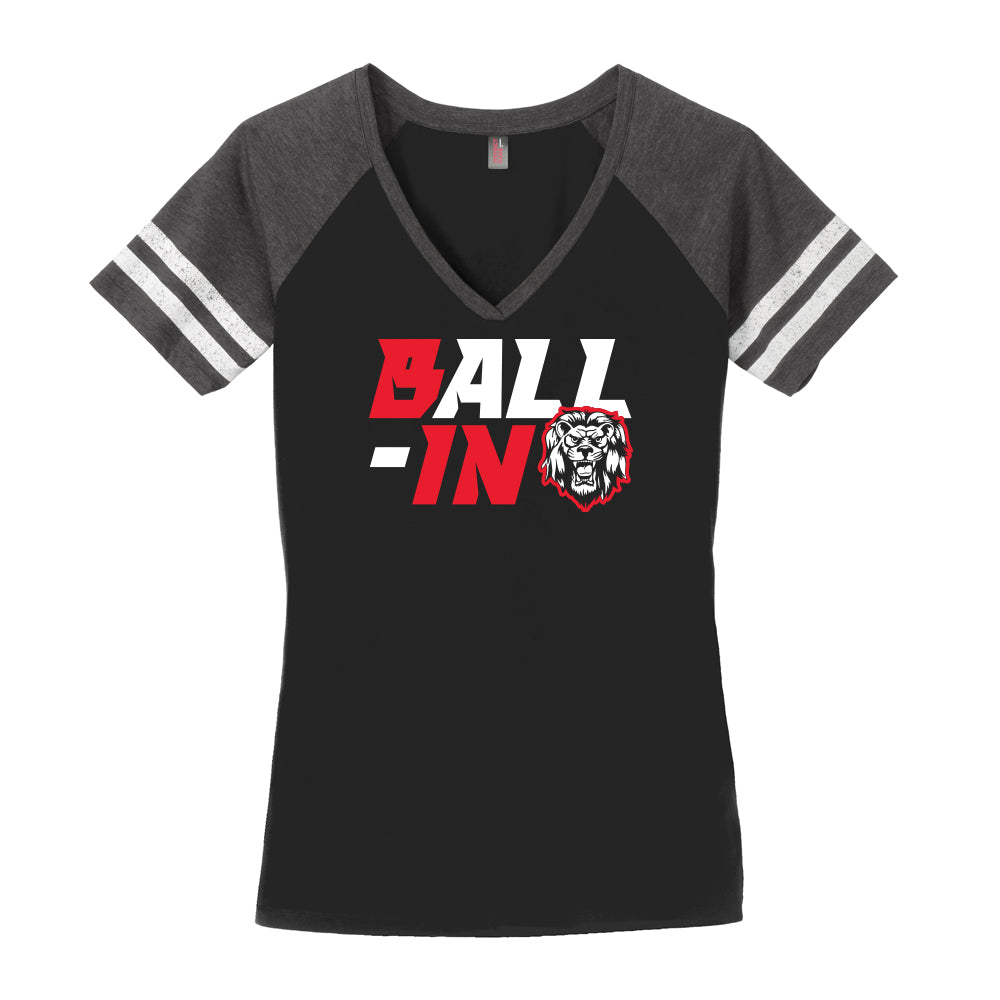 Lions Ball-IN Women's Game Day V-Neck