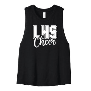 LHS Cheer Cropped Racerback Tank