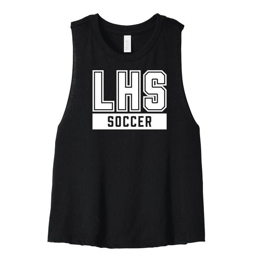 LHS Soccer Cropped Racerback Tank