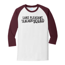 Load image into Gallery viewer, Teacher Maroon and White Adult Core Blend 3/4-Sleeve Raglan Tee (4 different design options)