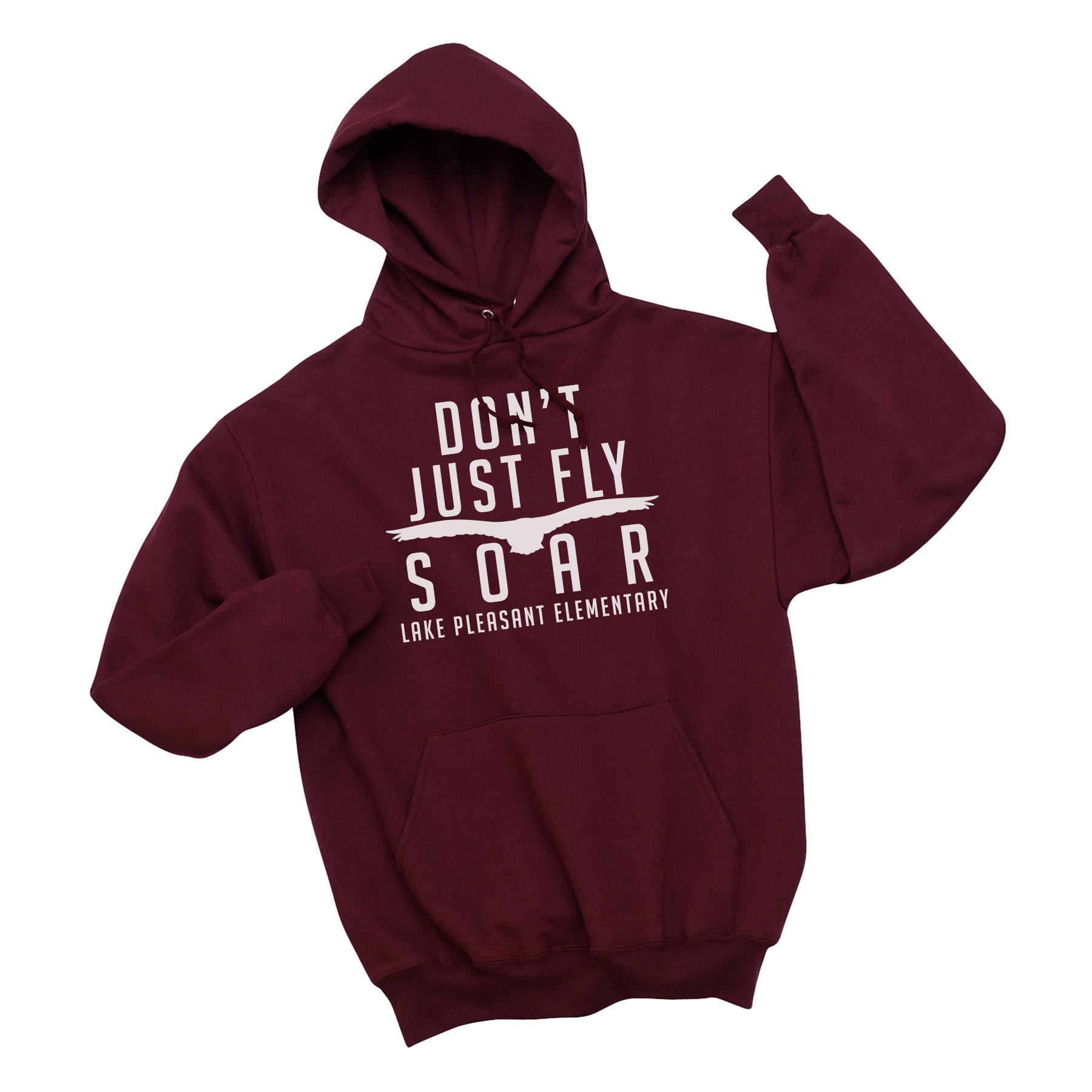 Maroon Adult Pullover Hooded Sweatshirt (7 different design options)