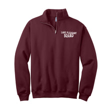 Load image into Gallery viewer, Adult Maroon NuBlend® 1/4-Zip Cadet Collar Sweatshirt (7 different design options)
