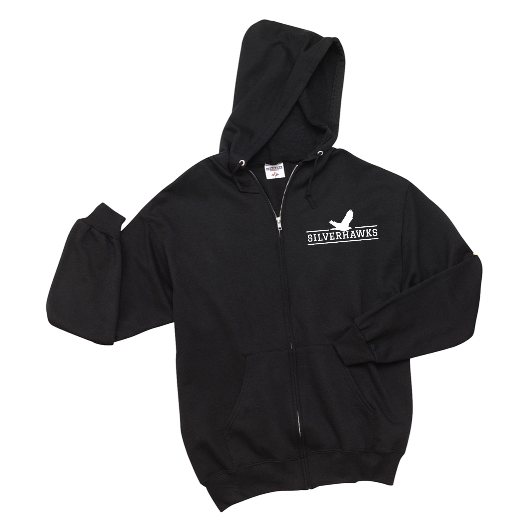 Youth Black NuBlend® Full-Zip Hooded Sweatshirt (7 different design op