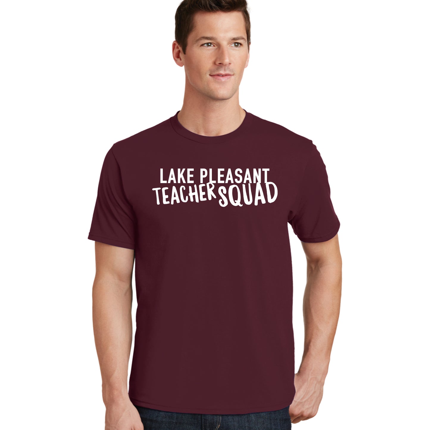 Teacher Adult Unisex Maroon Performance Blend Unisex Tee (4 different design options)