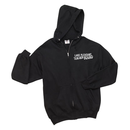 Teacher Adult Black NuBlend® Full-Zip Hooded Sweatshirt (4 different design options)