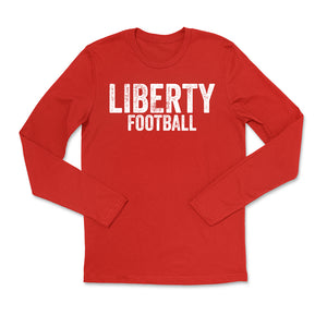 Liberty Football Distressed Unisex Long Sleeve Tee