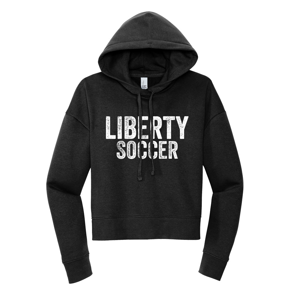 Distressed Liberty Soccer Cropped Hoodie