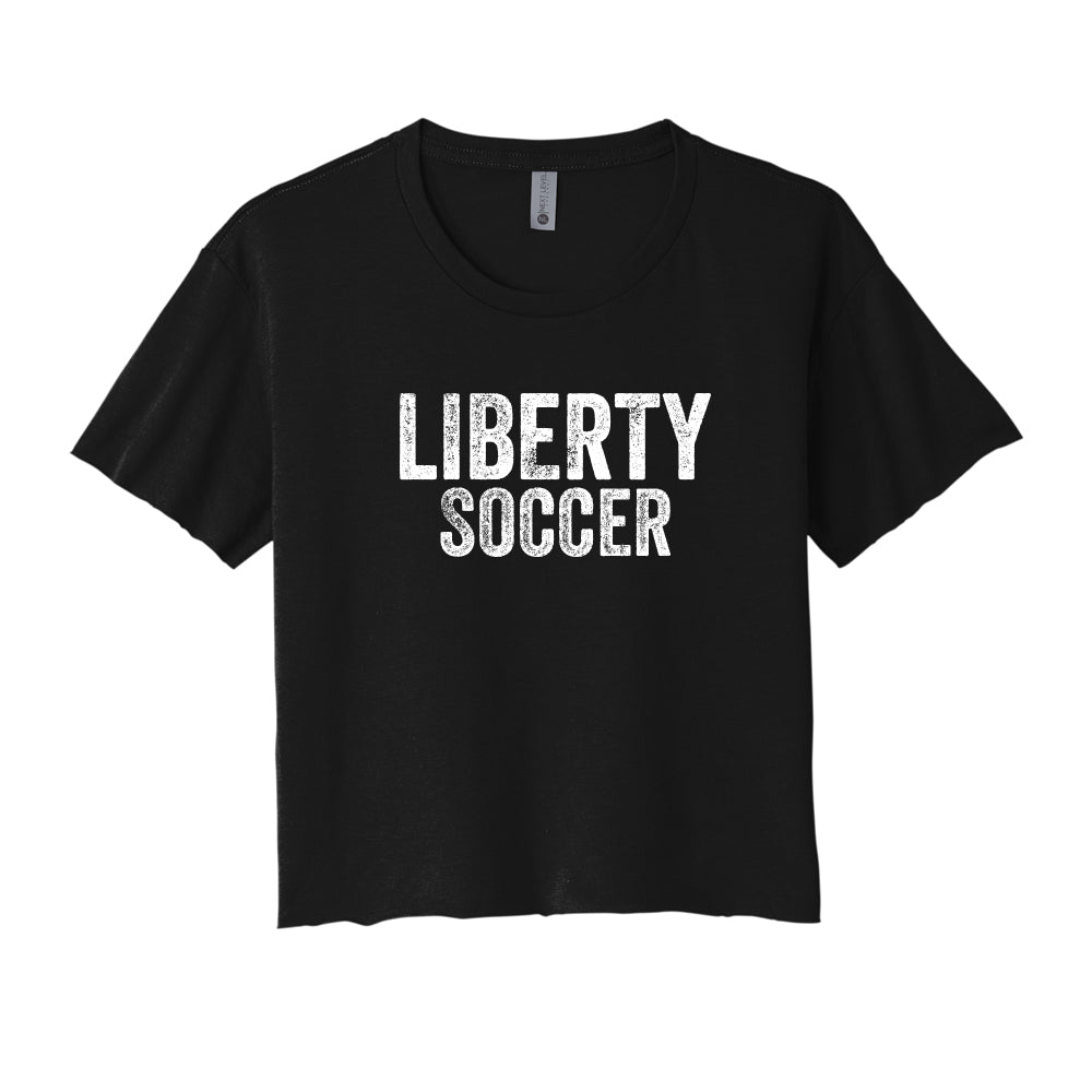 Distressed Liberty Soccer Cropped Tee