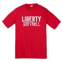Load image into Gallery viewer, Liberty Softball Distressed Unisex Dri Fit Tee