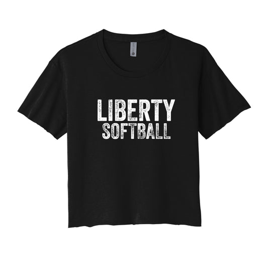 Liberty Softball Distressed Cropped Tee