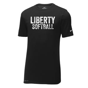 Liberty Softball Distressed Nike Dri-Fit Tee