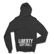 Load image into Gallery viewer, Liberty Softball Distressed Full Zip Sweatshirt