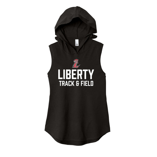 Liberty Track and Field Ladies Hooded Sleeveless Tee