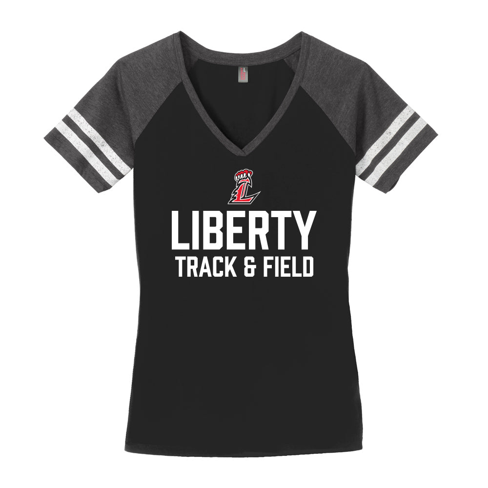 Liberty Track and Field Game Day V-Neck Tee