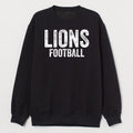 Lions Football Distressed Crewneck Sweatshirt
