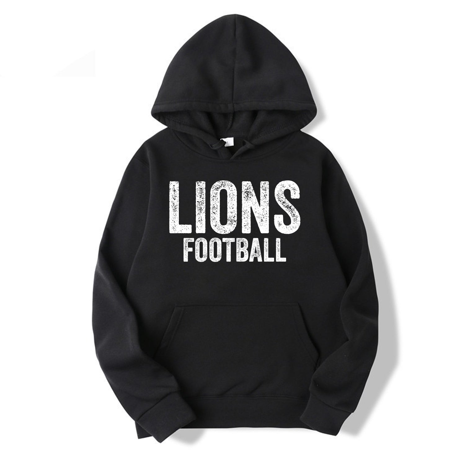 Lions Football Distressed Hoodie