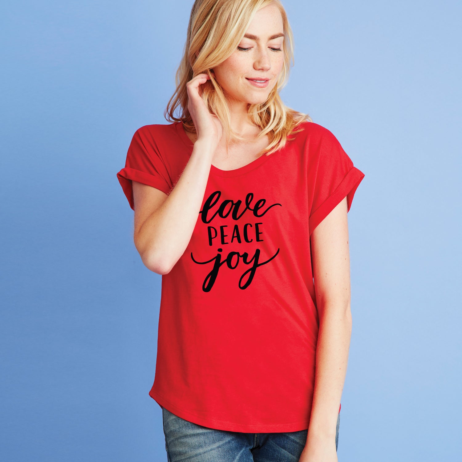 Love Peace Joy Dolman Tee