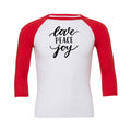 Love Peace Joy Baseball Tee
