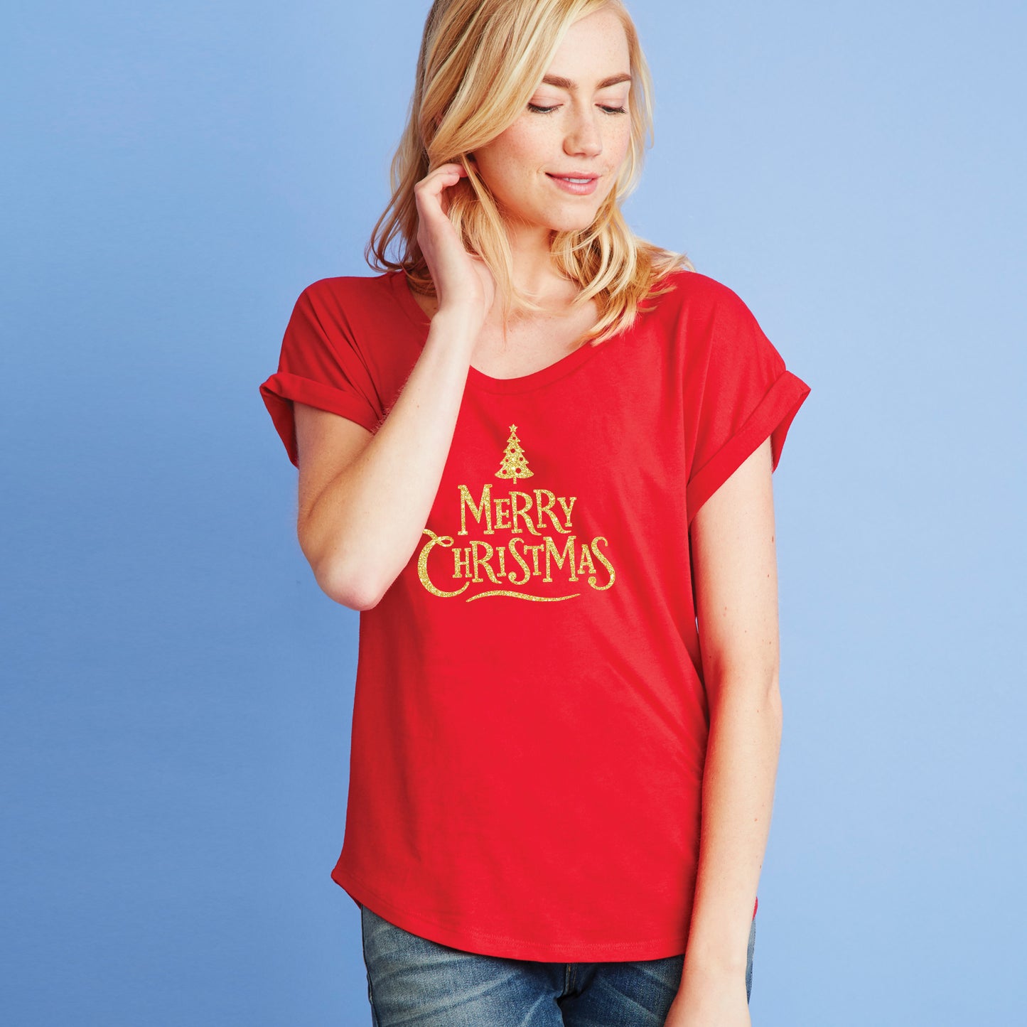 Merry Christmas (tree) Dolman Tee