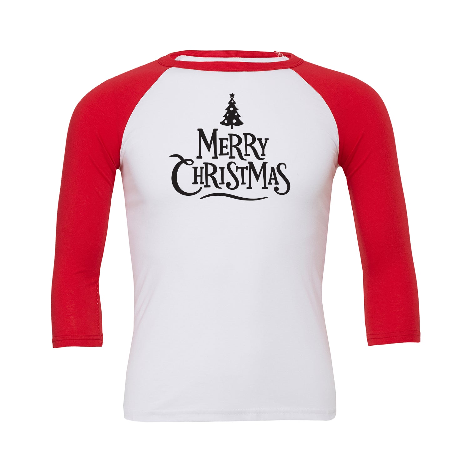 Merry Christmas (Tree) Baseball Tee